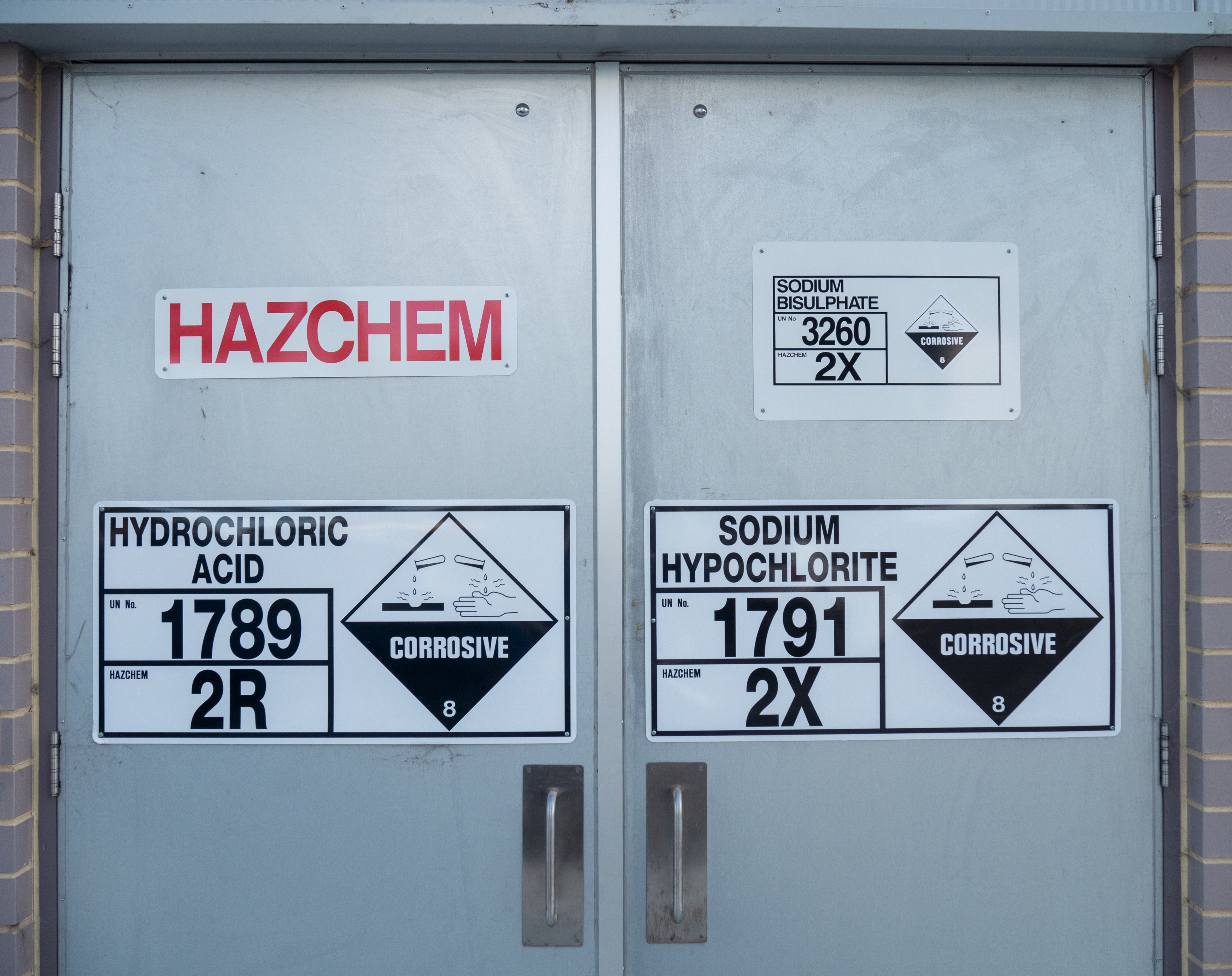 Examples of corrosive substances and their pH levels